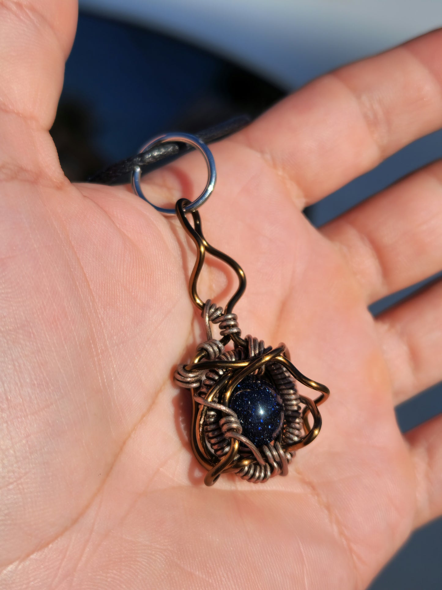 Alluring Forbidden Catalyst. Sandstone necklace. Made by Eyesthatburnthemind.
