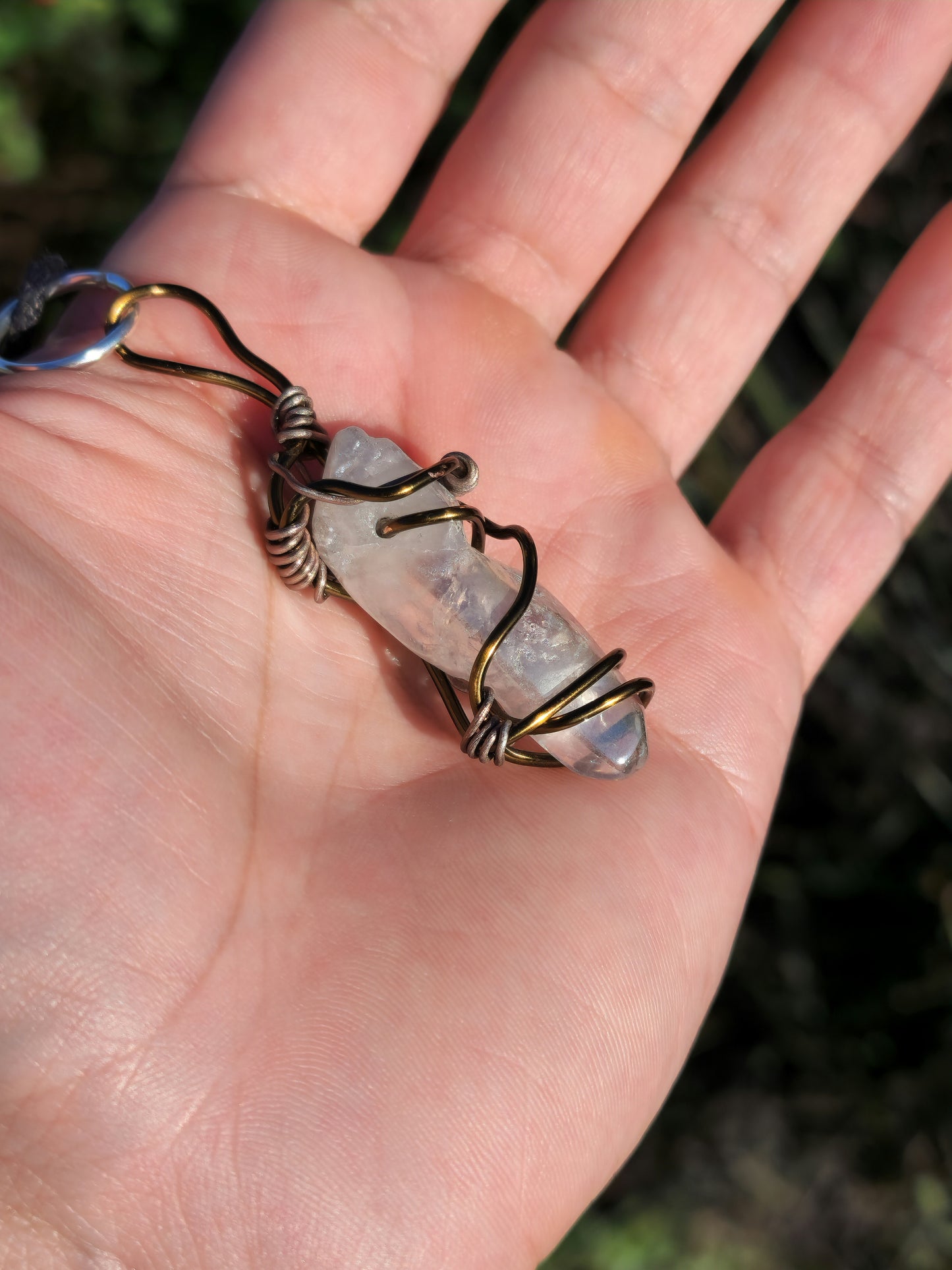 Crystal Catalyst. Clear Quartz Crystal Necklace. Made by Eyesthatburnthemind.