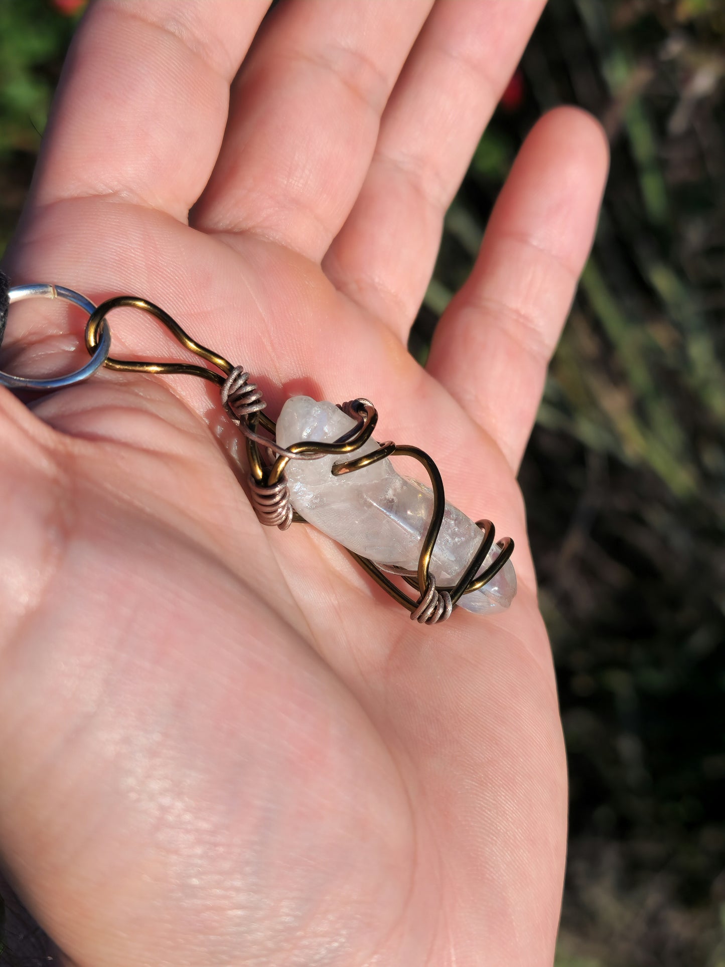 Crystal Catalyst. Clear Quartz Crystal Necklace. Made by Eyesthatburnthemind.