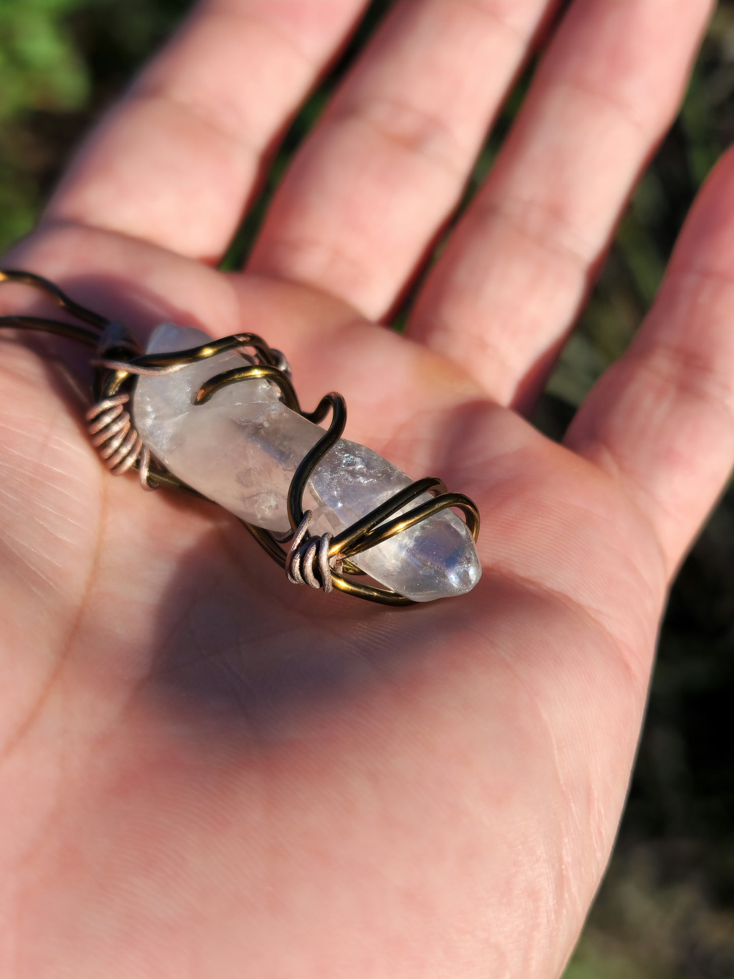 Crystal Catalyst. Clear Quartz Crystal Necklace. Made by Eyesthatburnthemind.