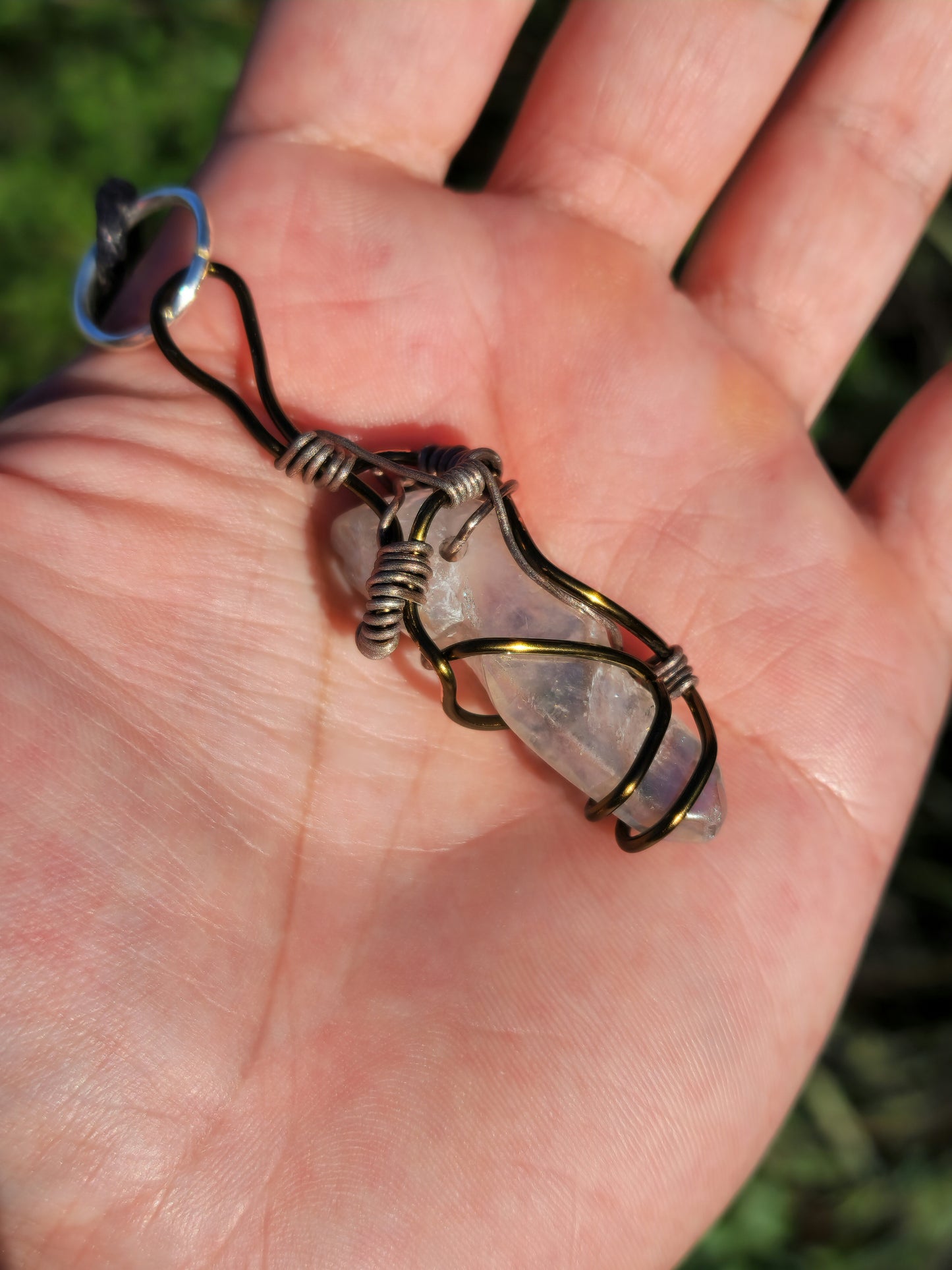 Crystal Catalyst. Clear Quartz Crystal Necklace. Made by Eyesthatburnthemind.