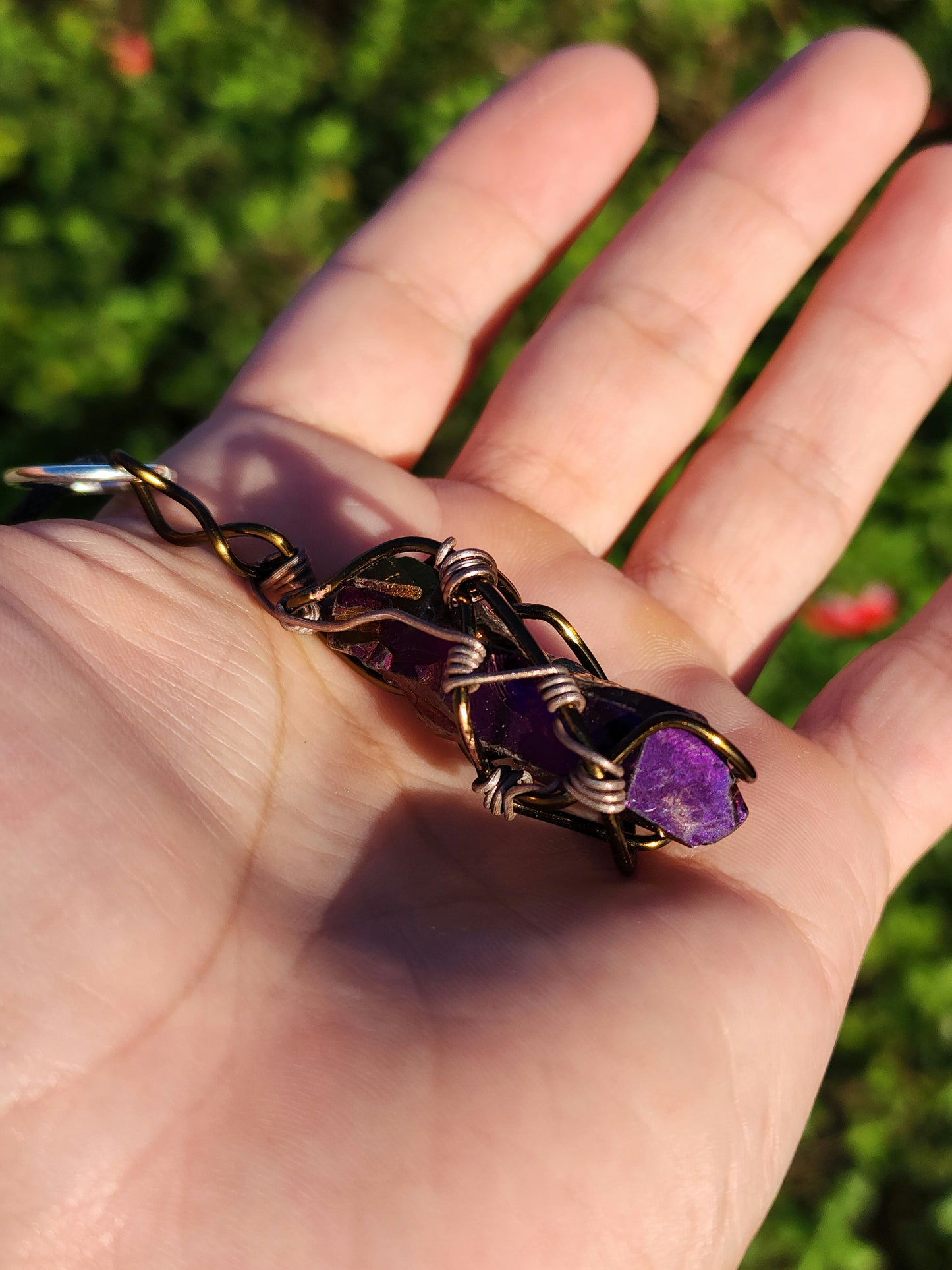 Crystal Catalyst. Flashed Quartz Crystal Necklace. Made by Eyesthatburnthemind.