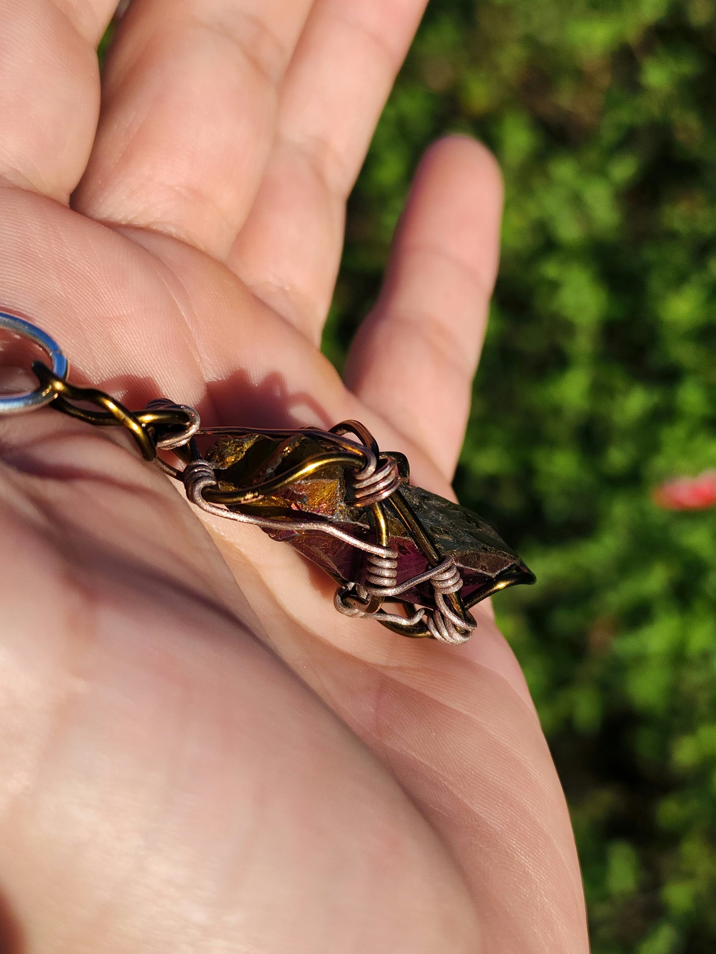 Crystal Catalyst. Flashed Quartz Crystal Necklace. Made by Eyesthatburnthemind.