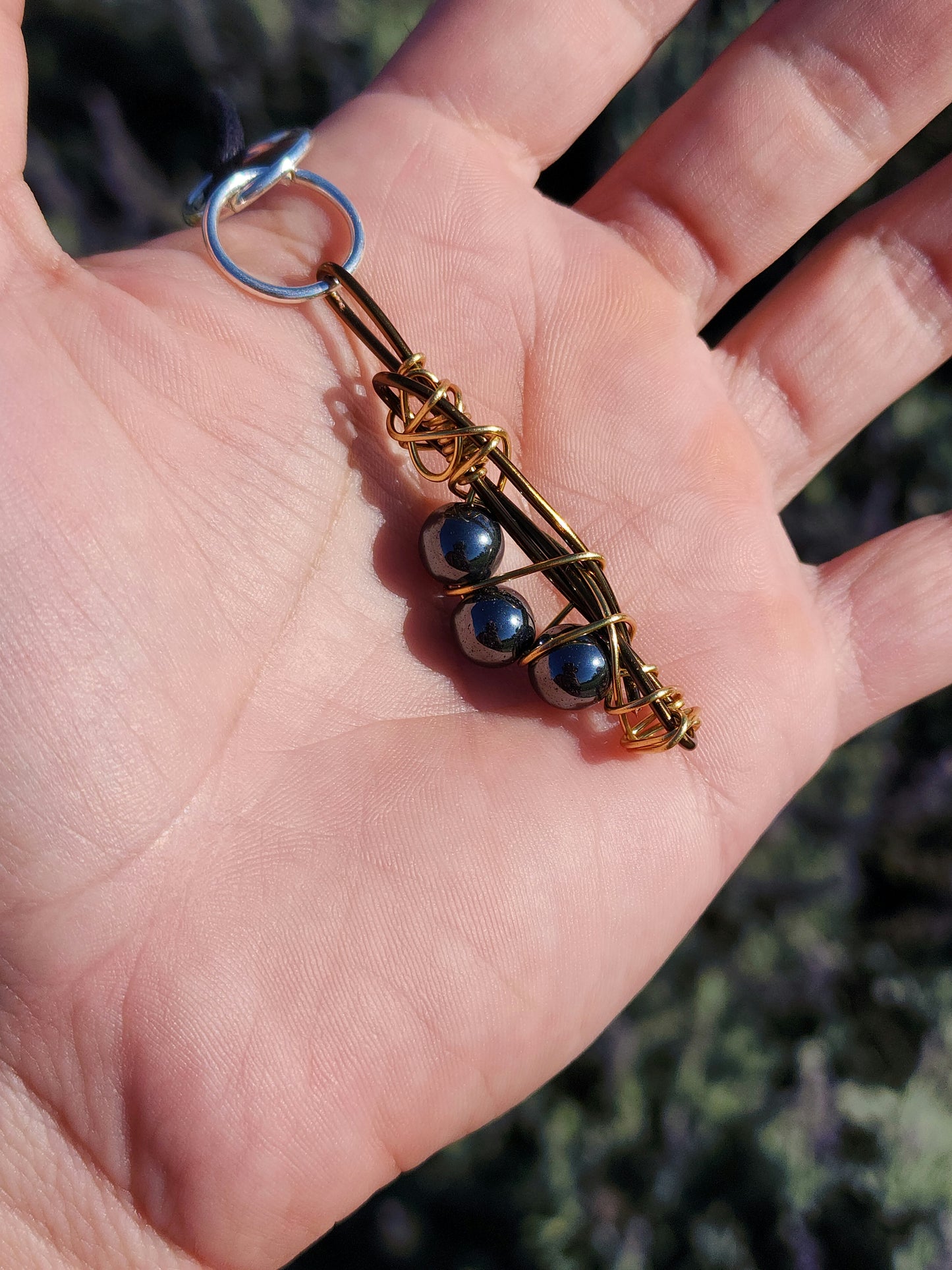 Wired Castor. Hematite, Copper and Brass Necklace. Made By Eyesthatburnthemind.