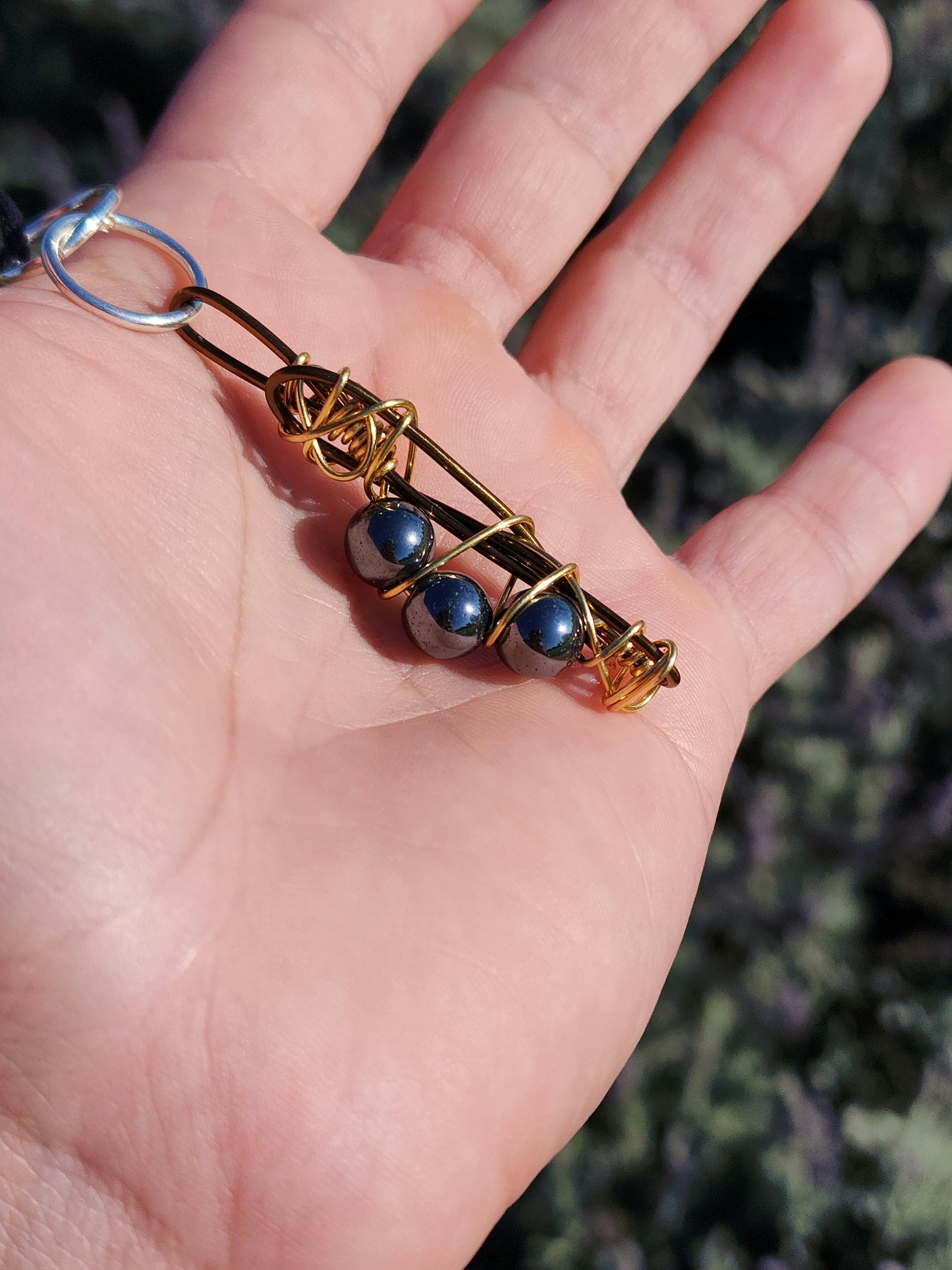 Wired Castor. Hematite, Copper and Brass Necklace. Made By Eyesthatburnthemind.