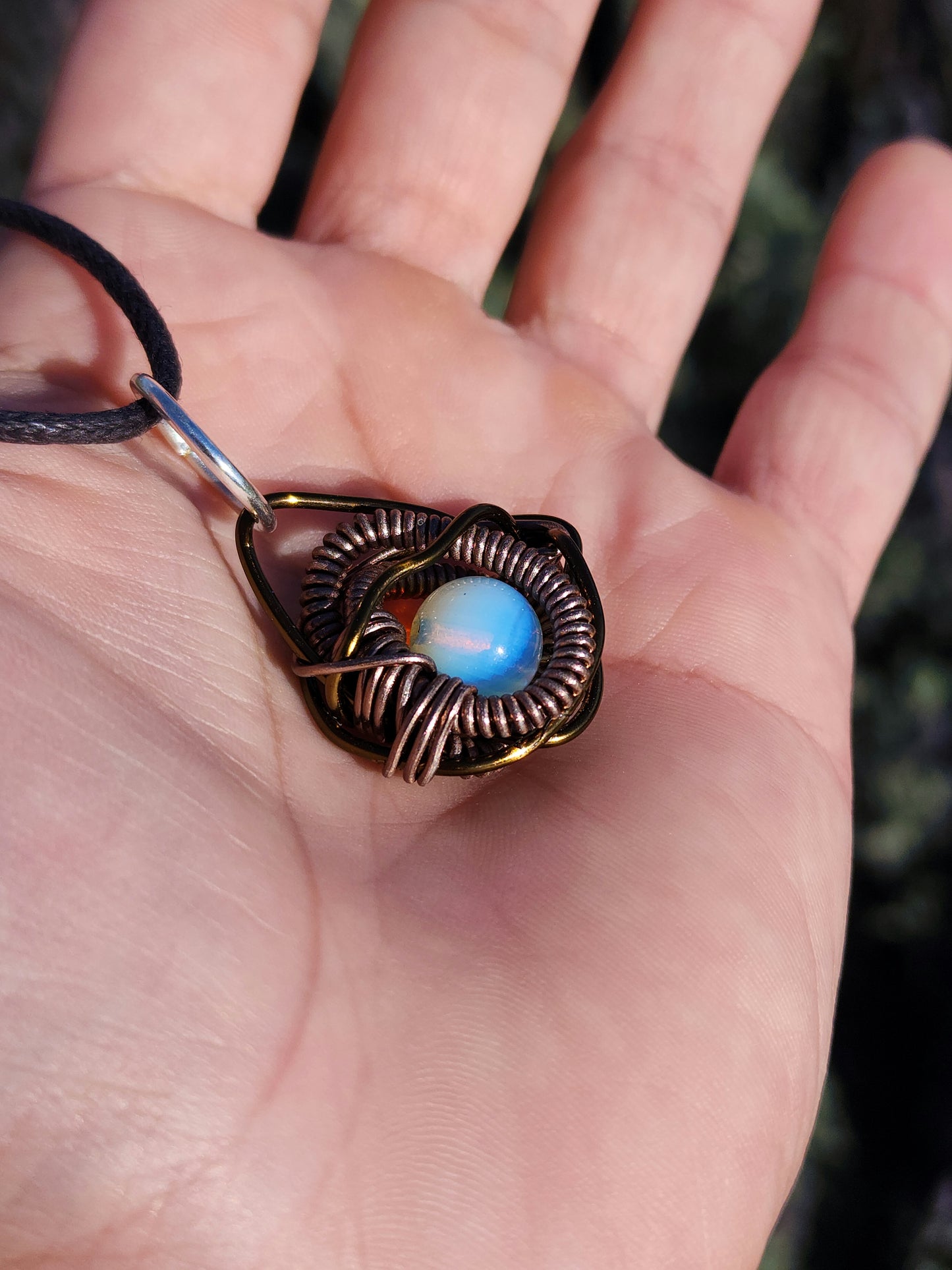 Eye Of A Serpent. Opalite Necklace. Made By Eyesthatburnthemind.