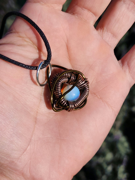 Eye Of A Serpent. Opalite Necklace. Made By Eyesthatburnthemind.