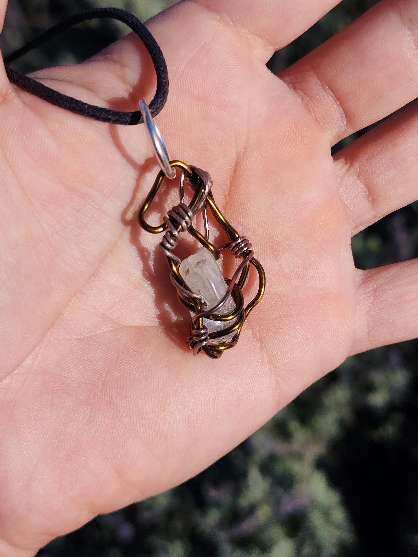 Unorthodox. Clear Quartz Crystal Necklace. Made by Eyesthatburnthemind.