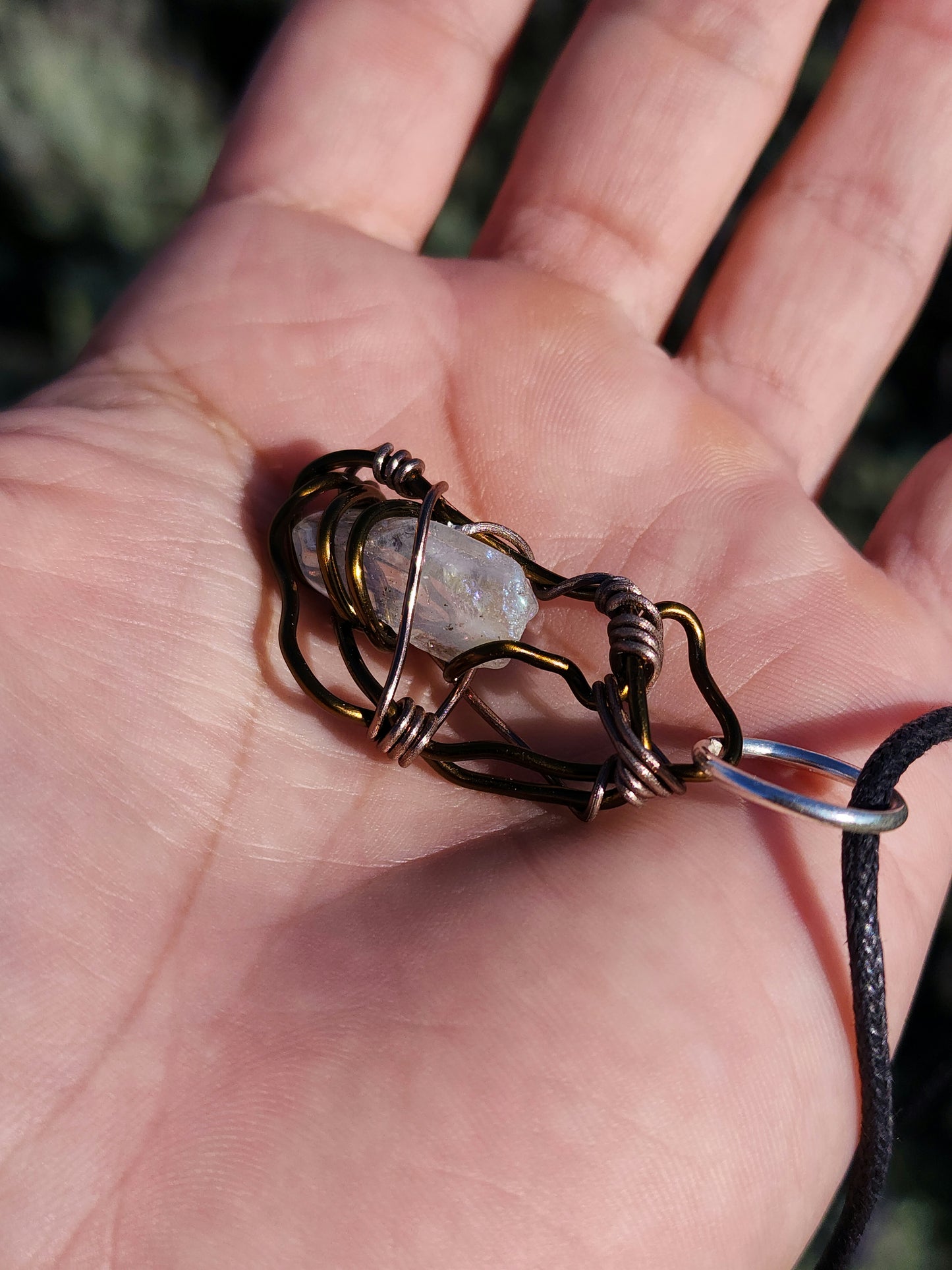 Unorthodox. Clear Quartz Crystal Necklace. Made by Eyesthatburnthemind.