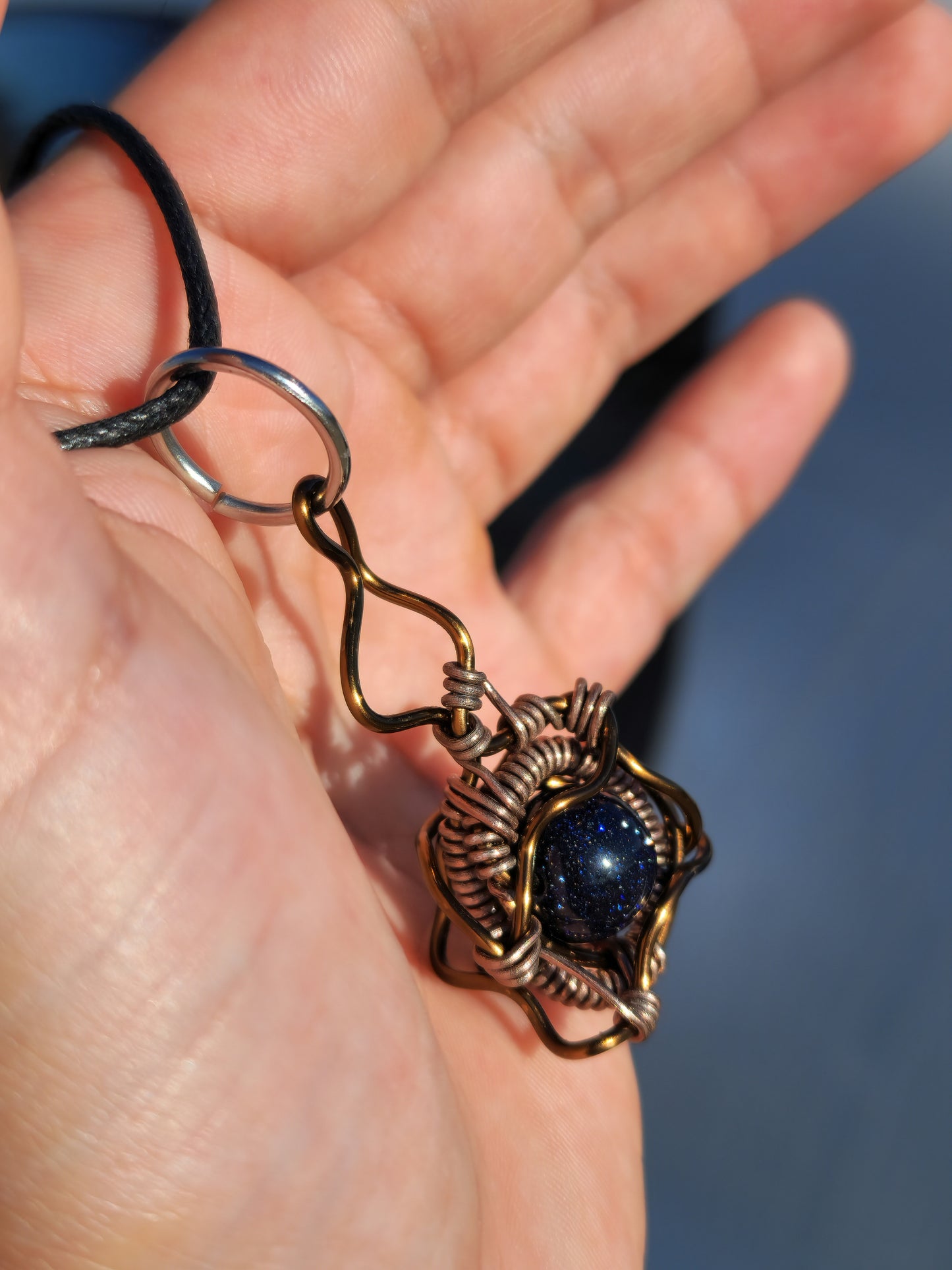Alluring Forbidden Catalyst. Sandstone necklace. Made by Eyesthatburnthemind.