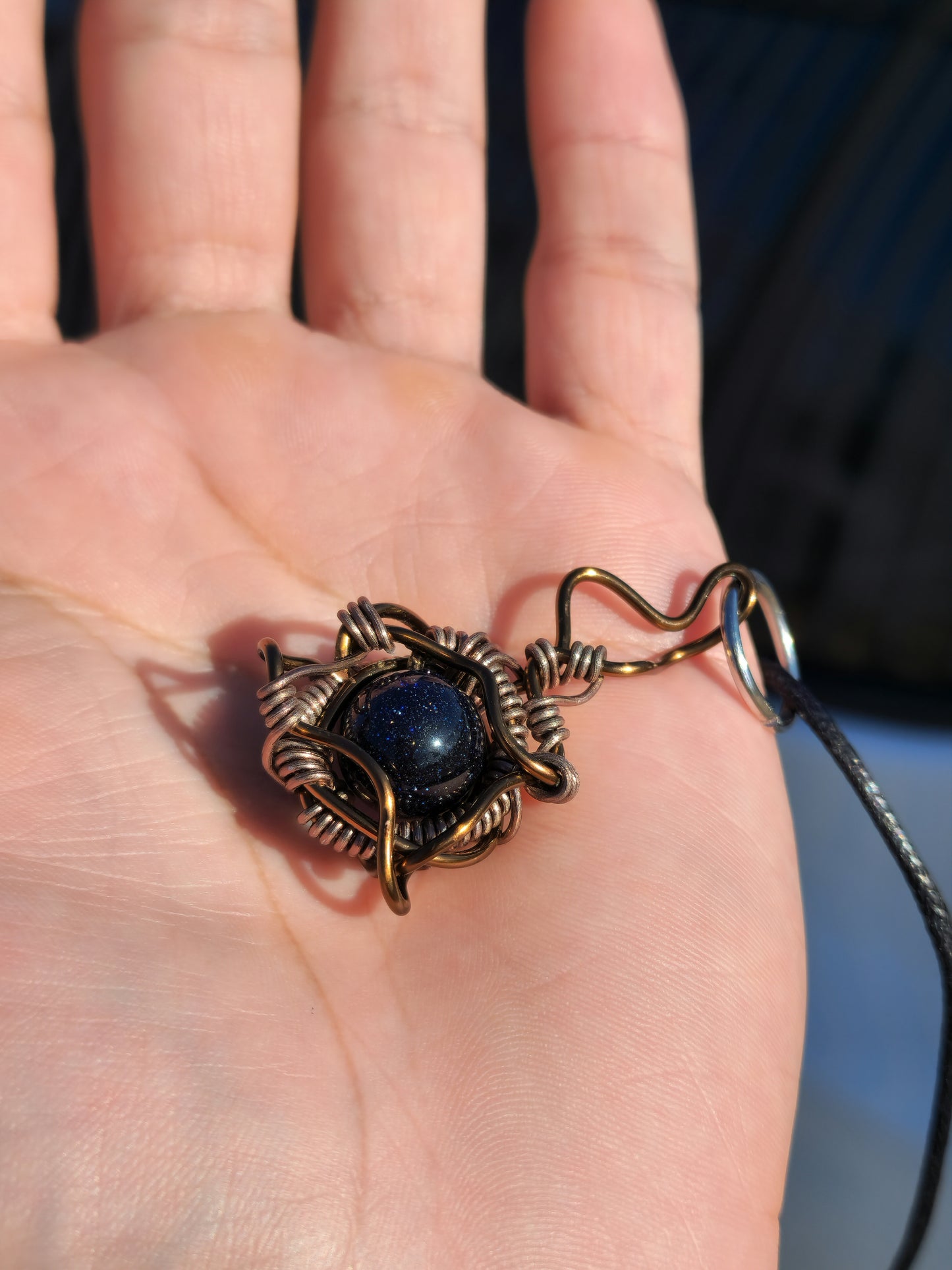 Alluring Forbidden Catalyst. Sandstone necklace. Made by Eyesthatburnthemind.