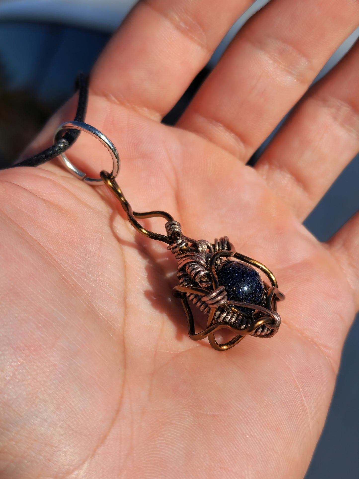Alluring Forbidden Catalyst. Sandstone necklace. Made by Eyesthatburnthemind.